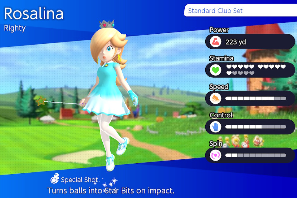 Rosalina character selection screen.