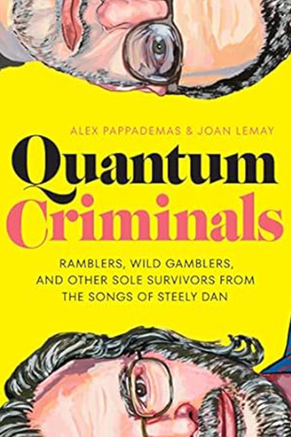A book jacket features illustrations of some members of Steely Dan.