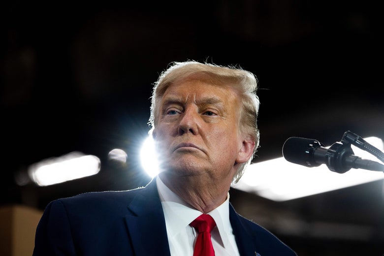 US President Donald Trump speaks after touring the Whirlpool Corporation Manufacturing Plant in Clyde, Ohio, on August 6, 2020. (Photo by JIM WATSON / AFP) (Photo by JIM WATSON/AFP via Getty Images)
