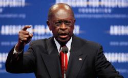 Republican presidential candidate and former Godfather's Pizza CEO Herman Cain.