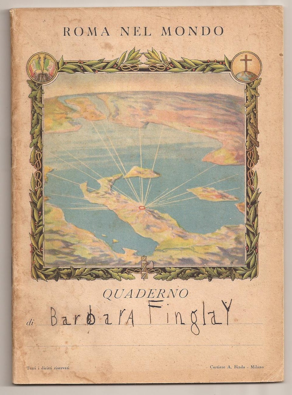 History of education in Mussolini's Italy through illustrated notebook
