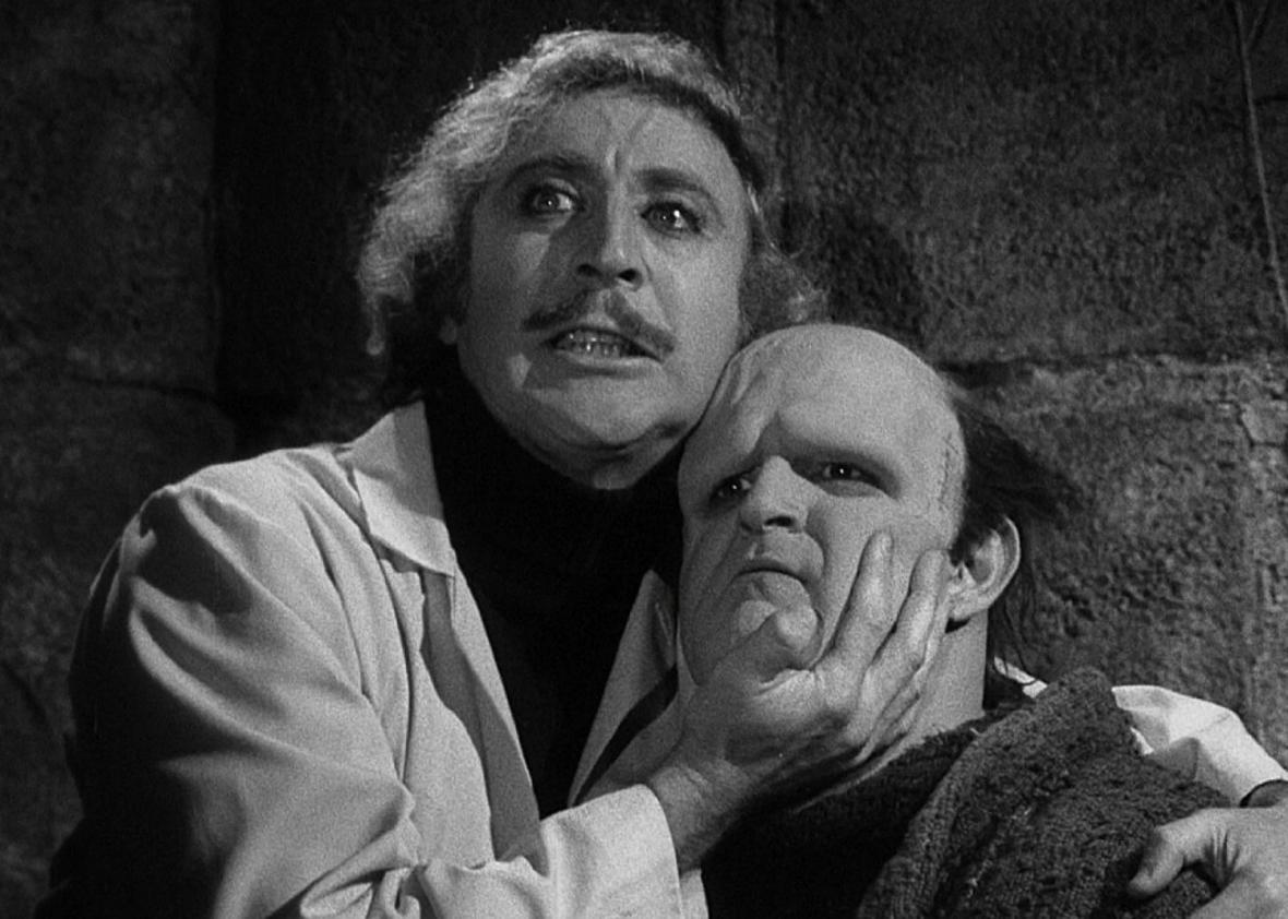 Gene Wilder and Peter Boyle in Young Frankenstein.