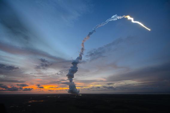 launch of an Ariane 5 with ATV-4 on board