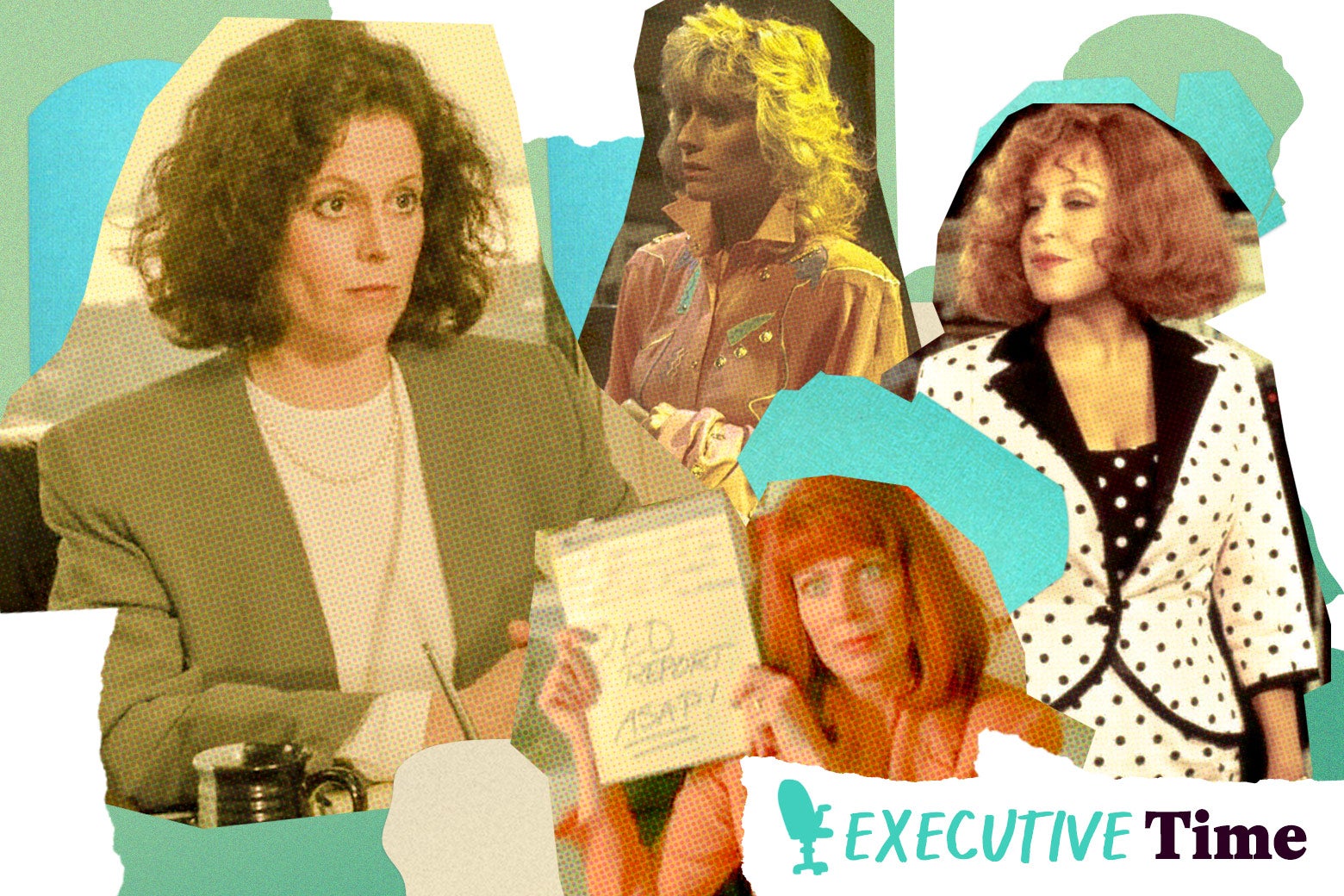 Female characters in Who’s the Boss, Working Girl, Don‘t Tell Mom the Babysitter’s Dead, and Big Business.