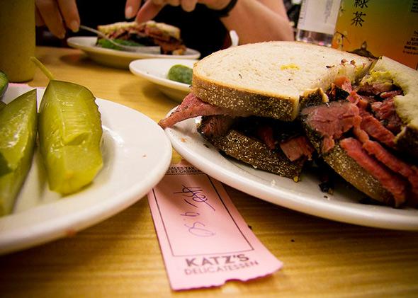 Katz's pastrami sandwich on rye
