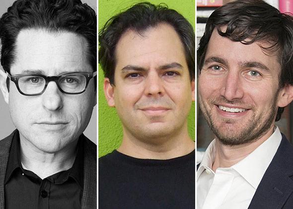 J.J. Abrams, S. author Doug Dorst, and book editor Joshua Kendall