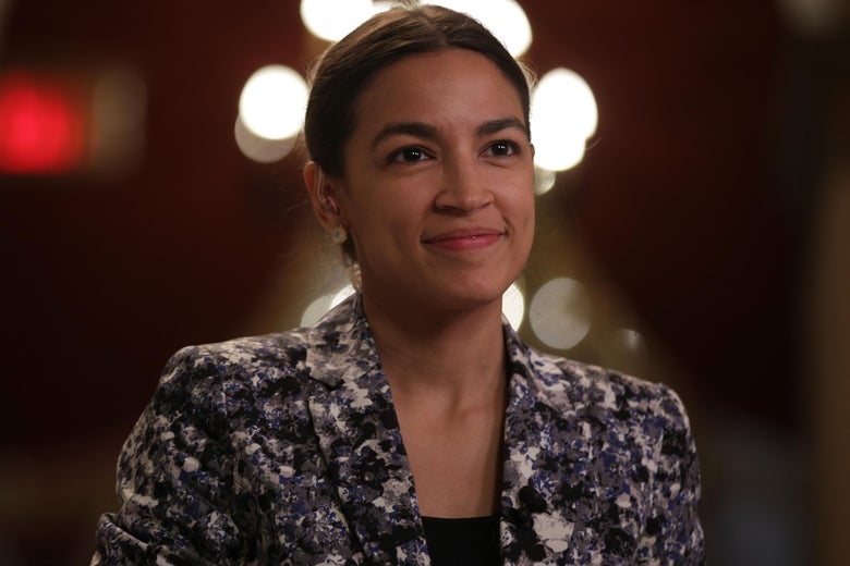 Rep. Alexandria Ocasio-Cortez (D-NY) is interviewed for TV June 27, 2019 at the U.S. Capitol in Washington, D.C. 
