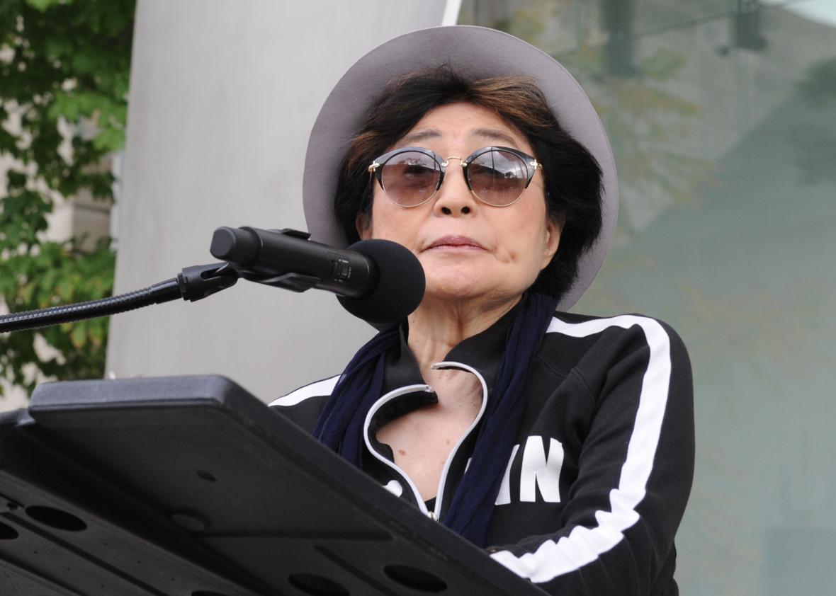 Political commentator Yoko Ono.