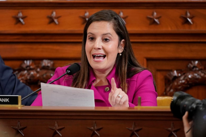 Rep. Elise Stefanik questions former U.S. Ambassador to Ukraine Marie Yovanovitch as she testifies before the House Intelligence Committee in the Longworth House Office Building on Capitol Hill on November 15, 2019 in Washington, DC. 