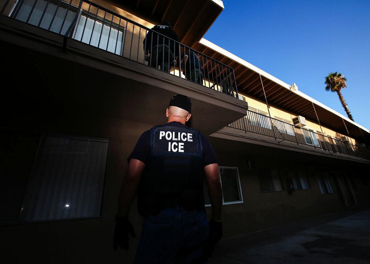 ICE Enforcement and Removal Operations unit raid