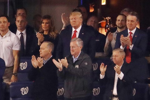 World Series: The crowd booed Donald Trump at Game 5 between the Astros