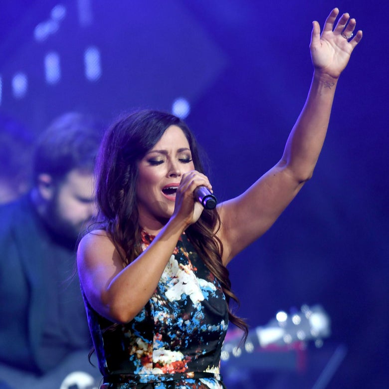 NASHVILLE, TN - MAY 28: Kari Jobe performs onstage at the 5th Annual KLOVE Fan Awards at The Grand Ole Opry on May 28, 2017 in Nashville, Tennessee. (Photo by Jason Davis/Getty Images for KLOVE)