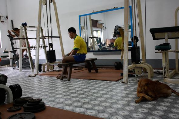 The team's official training facility in downtown Yangon.