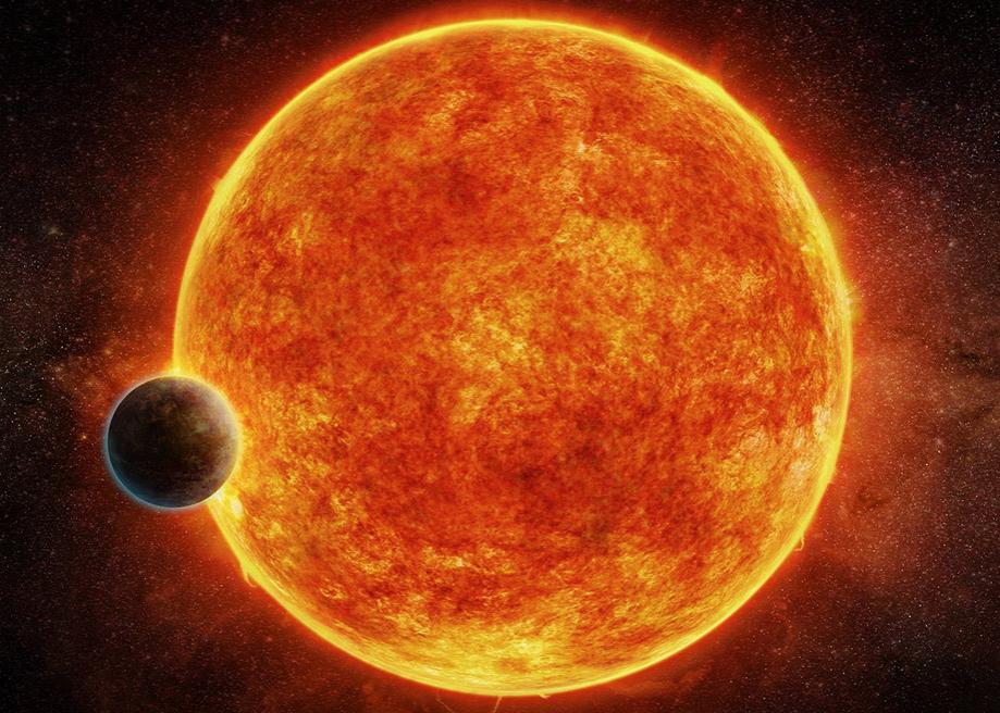 Artist’s interpretation of the newly-discovered rocky exoplanet, LHS 1140b.