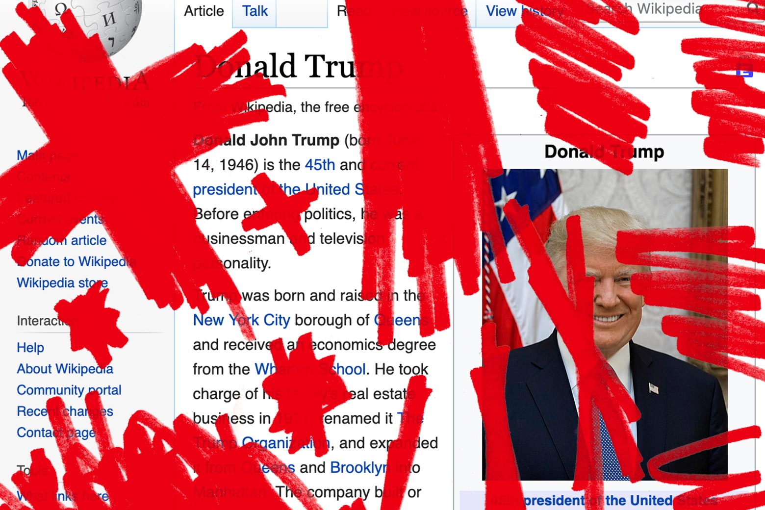 Vandalized page