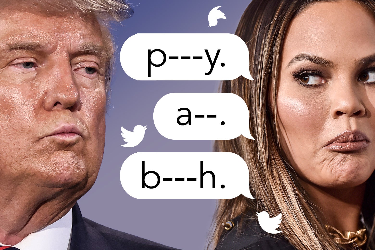 Chrissy Teigen levels Trump with a lame insult he begged Twitter to take down. 
