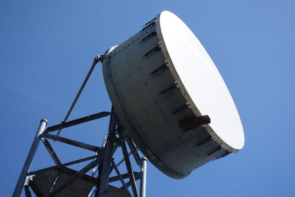 What's That Thing Microwave radio antennas that transmit phone and