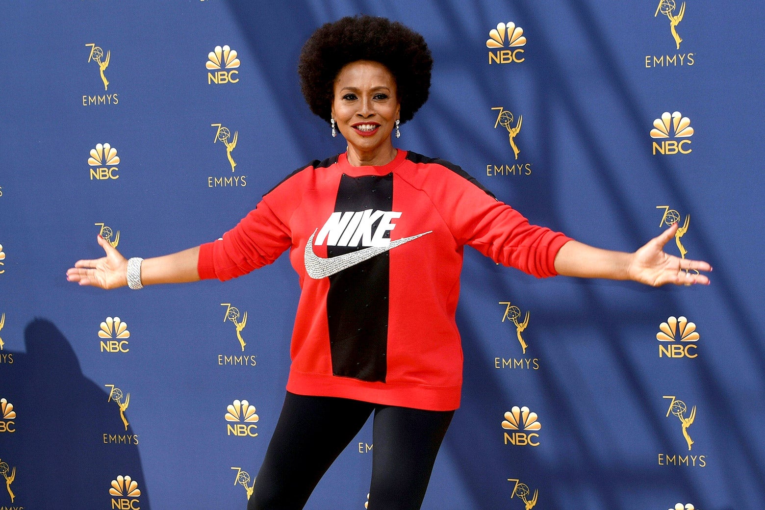 Jennifer Lewis arrives for the 70th Emmy Awards at the Microsoft Theatre in Los Angeles, California on September 17, 2018. 