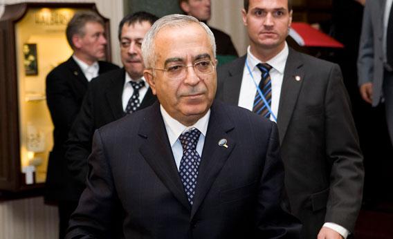 Palestinian Authority Prime Minister Salam Fayyed leaves a hotel after meeting Brazilian President Luiz Inacio Lula da Silva during the COP15 United Nations Climate Change Conference on December 16, 2009 in Copenhagen, Denmark.