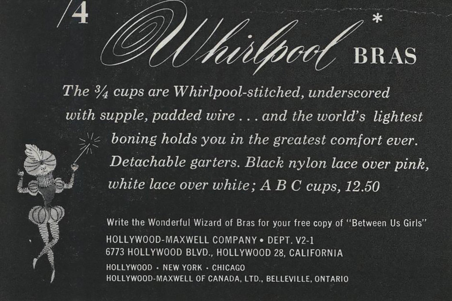 Hollywood Maxwell 'V-Ette' Whirlpool Brassiere Advert