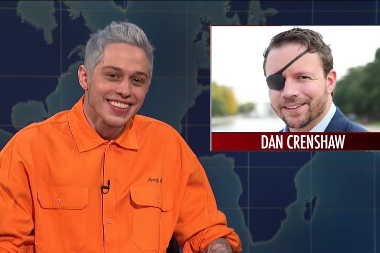Pete Davidson on Dan Crenshaw: The SNL cast member mocks the ...