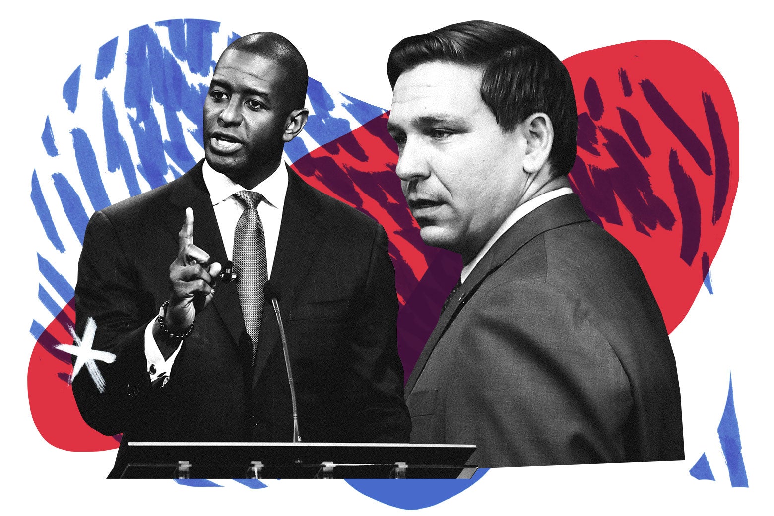 Andrew Gillum and Ron DeSantis.