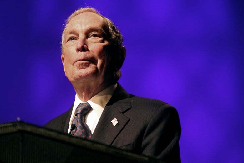 Michael Bloomberg speaks at the Christian Cultural Center on November 17, 2019 in the Brooklyn borough of New York City. 