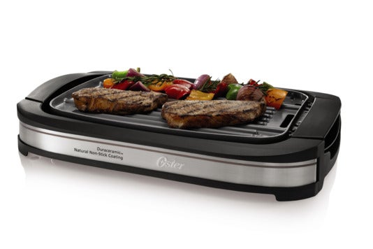 Oster DuraCeramic reversible grill and griddle.
