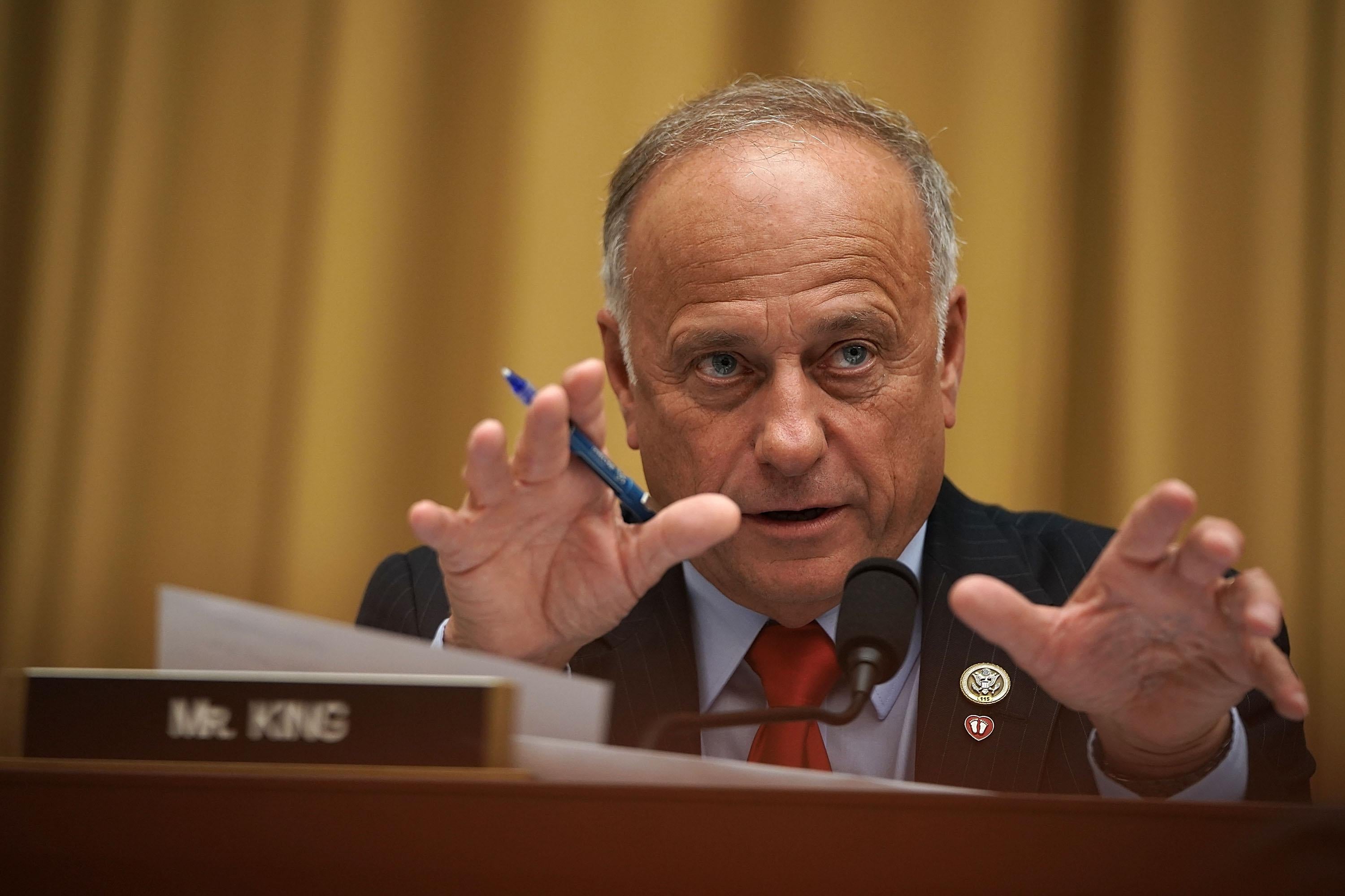Rep. Steve King speaks during a hearing before the House Judiciary Committee June 28, 2018 on Capitol Hill in Washington, DC.