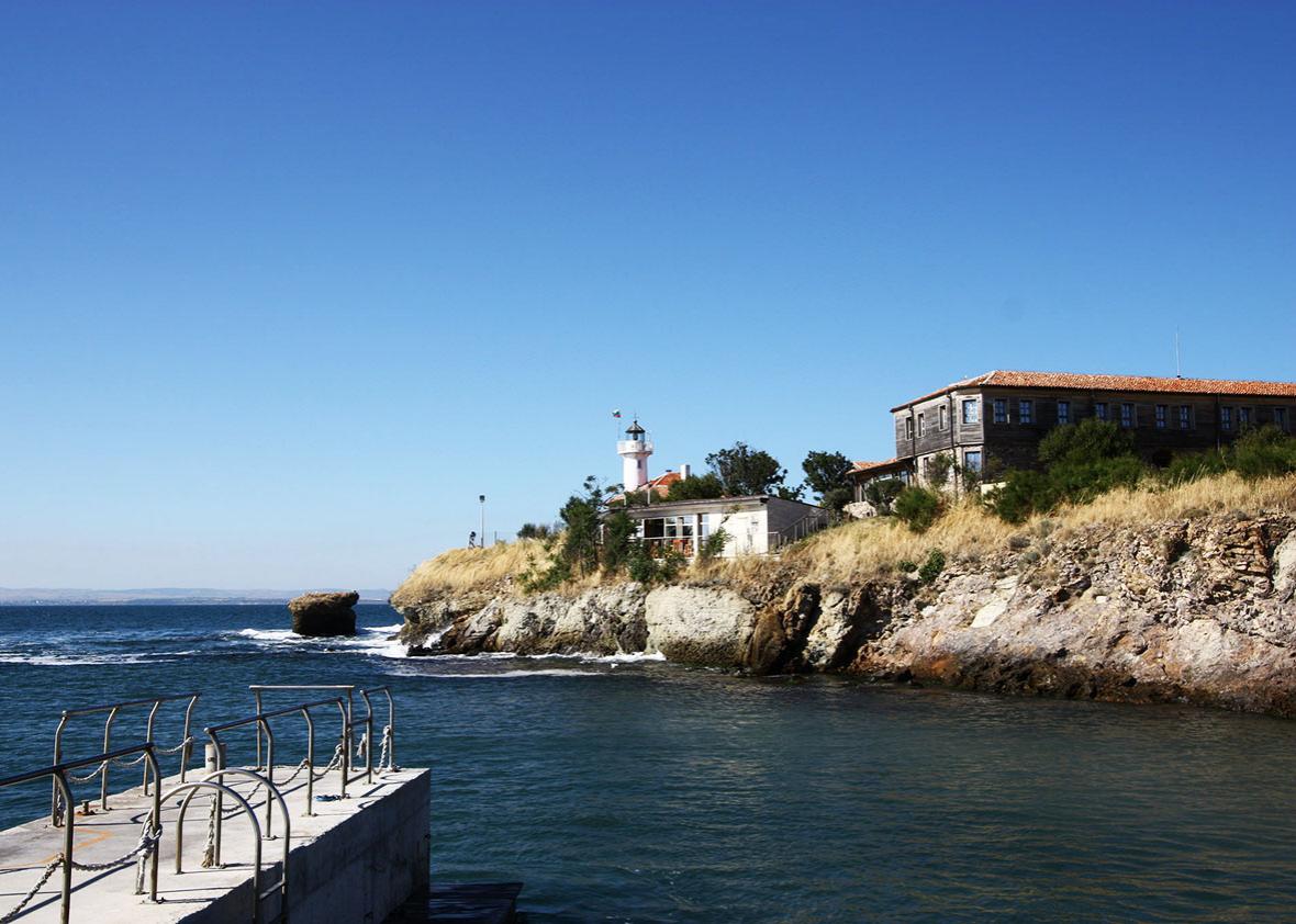 Burgas. St. Anastasia Island in the Black Sea, Bulgaria.