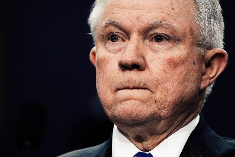  Jeff Sessions purses his lips.