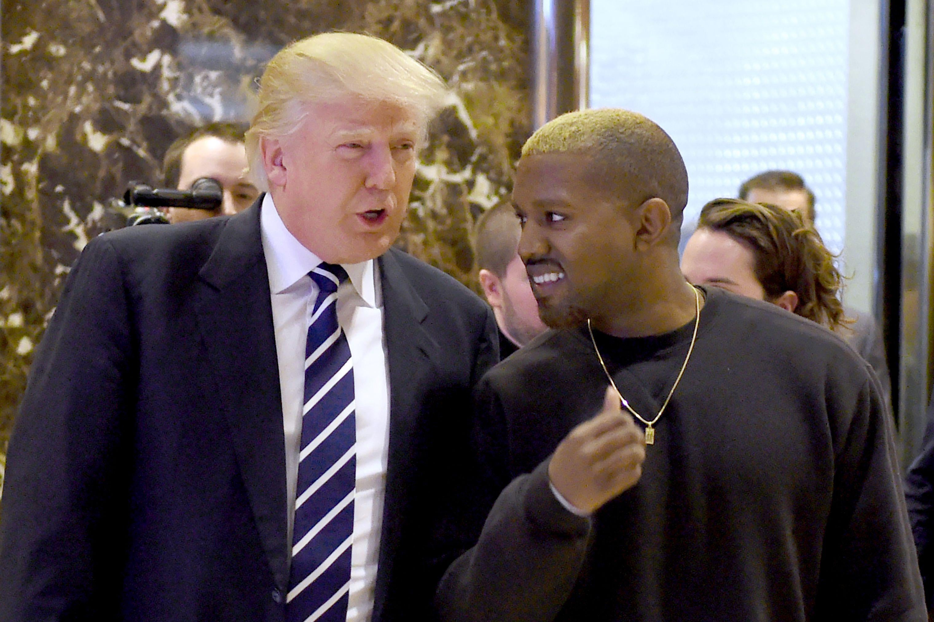 Kanye West and Donald Trump yucking it up at Trump Tower Dec. 13, 2016 in New York.