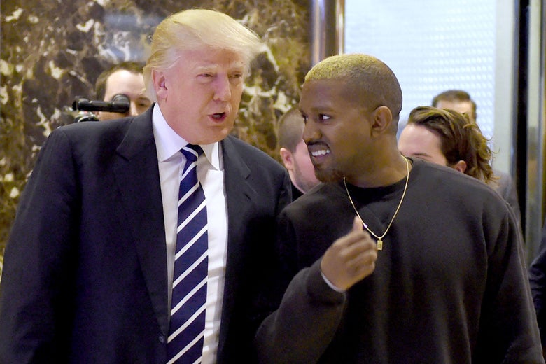 Kanye West and Donald Trump yucking it up at Trump Tower Dec. 13, 2016 in New York.