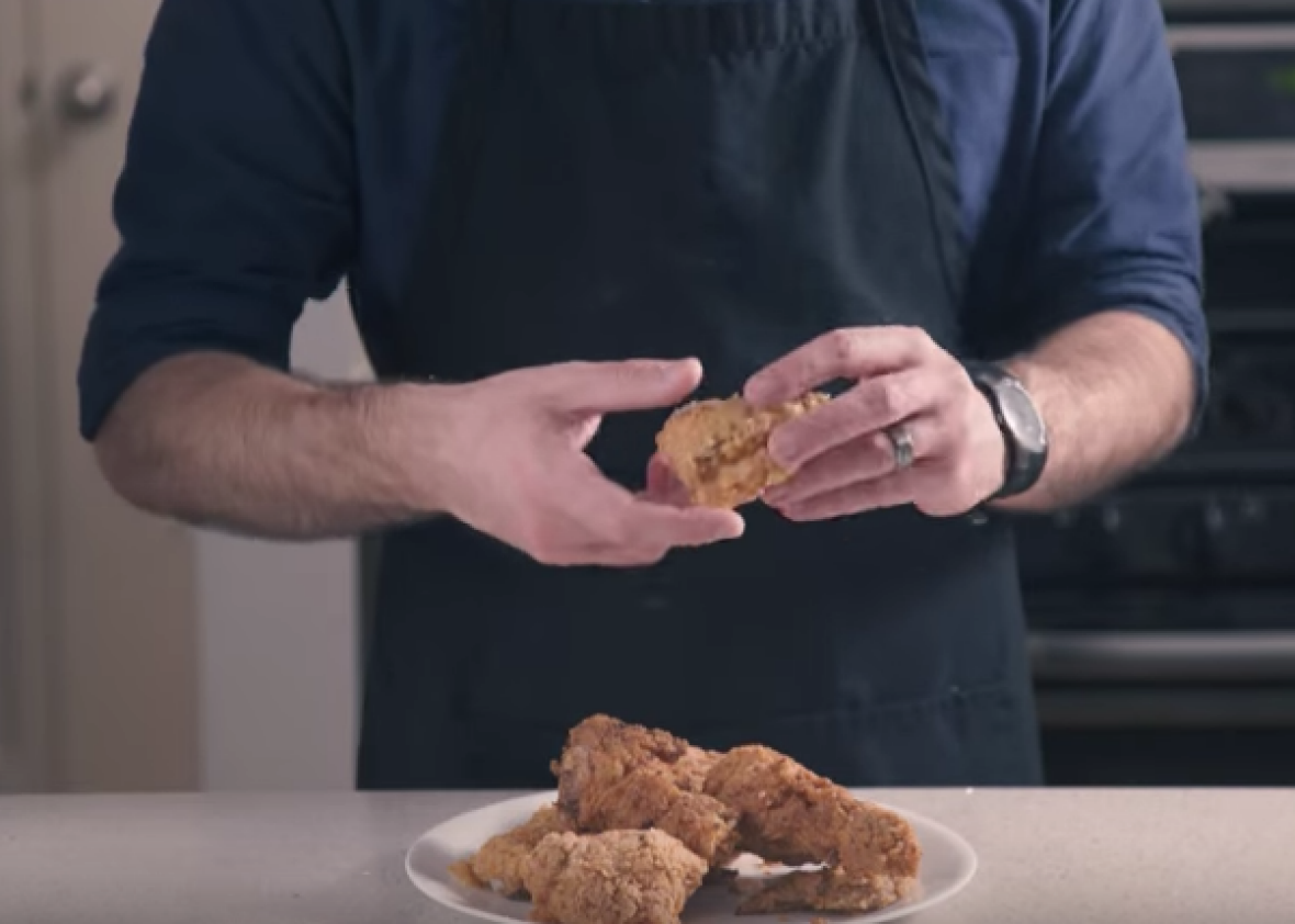 Binging with Babish follows the fried chicken recipe from a scene in