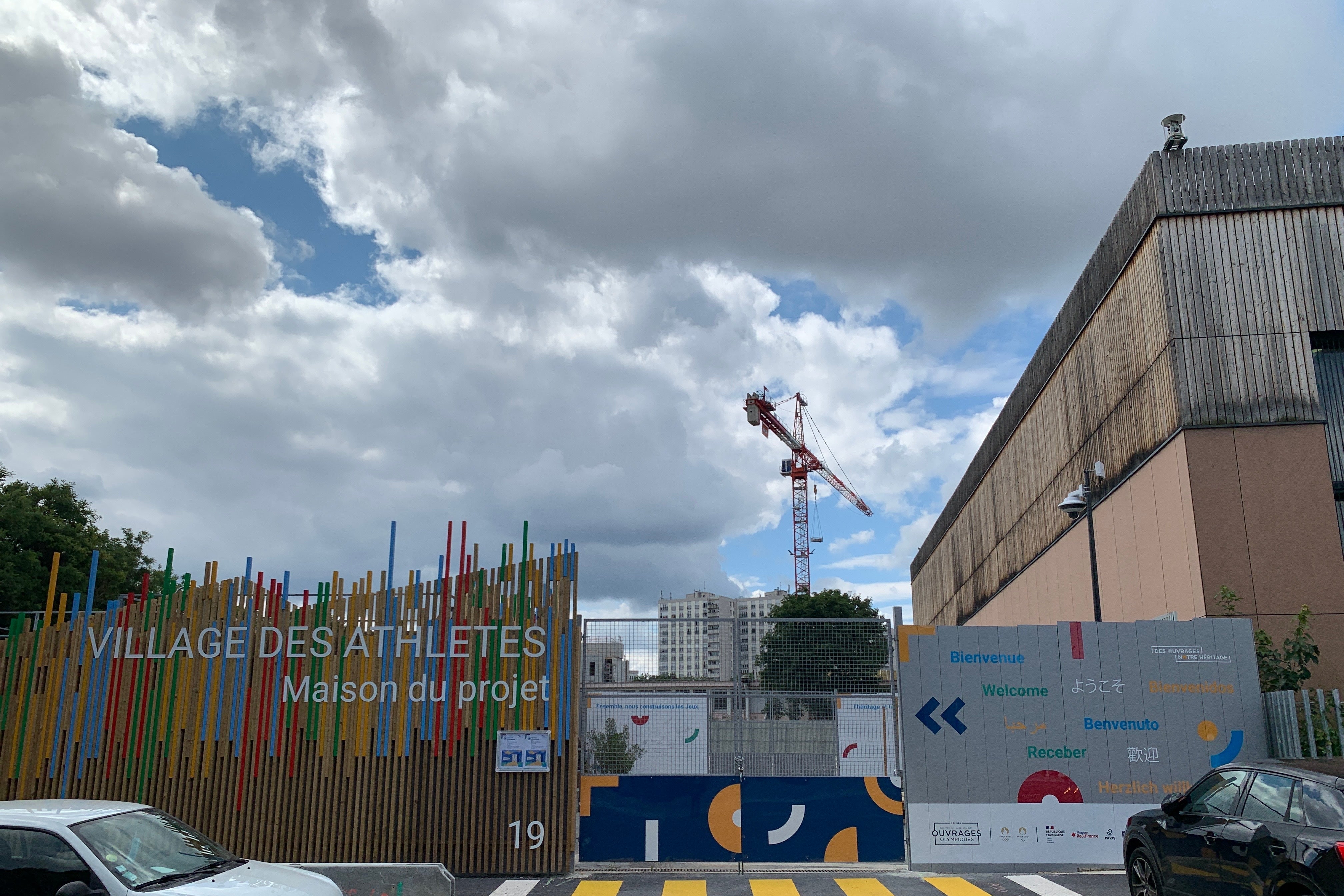 Construction site on a cloudy day