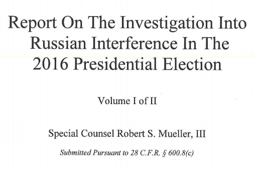 Mueller Report searchable PDF.