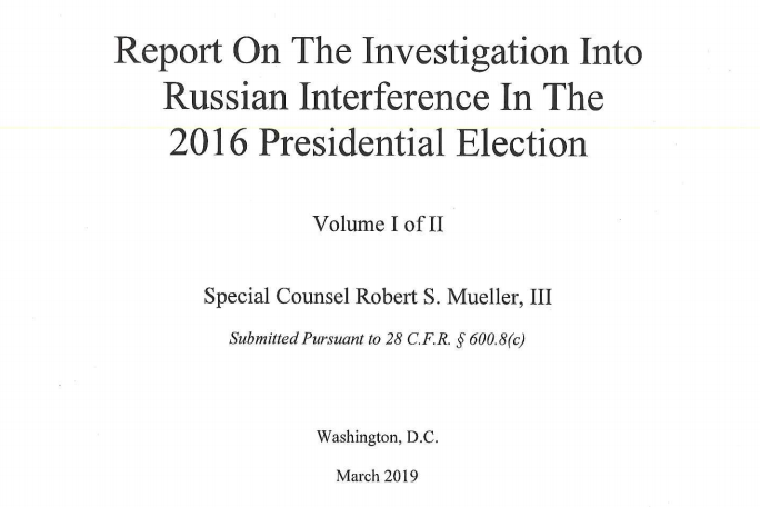 Mueller Report searchable PDF.
