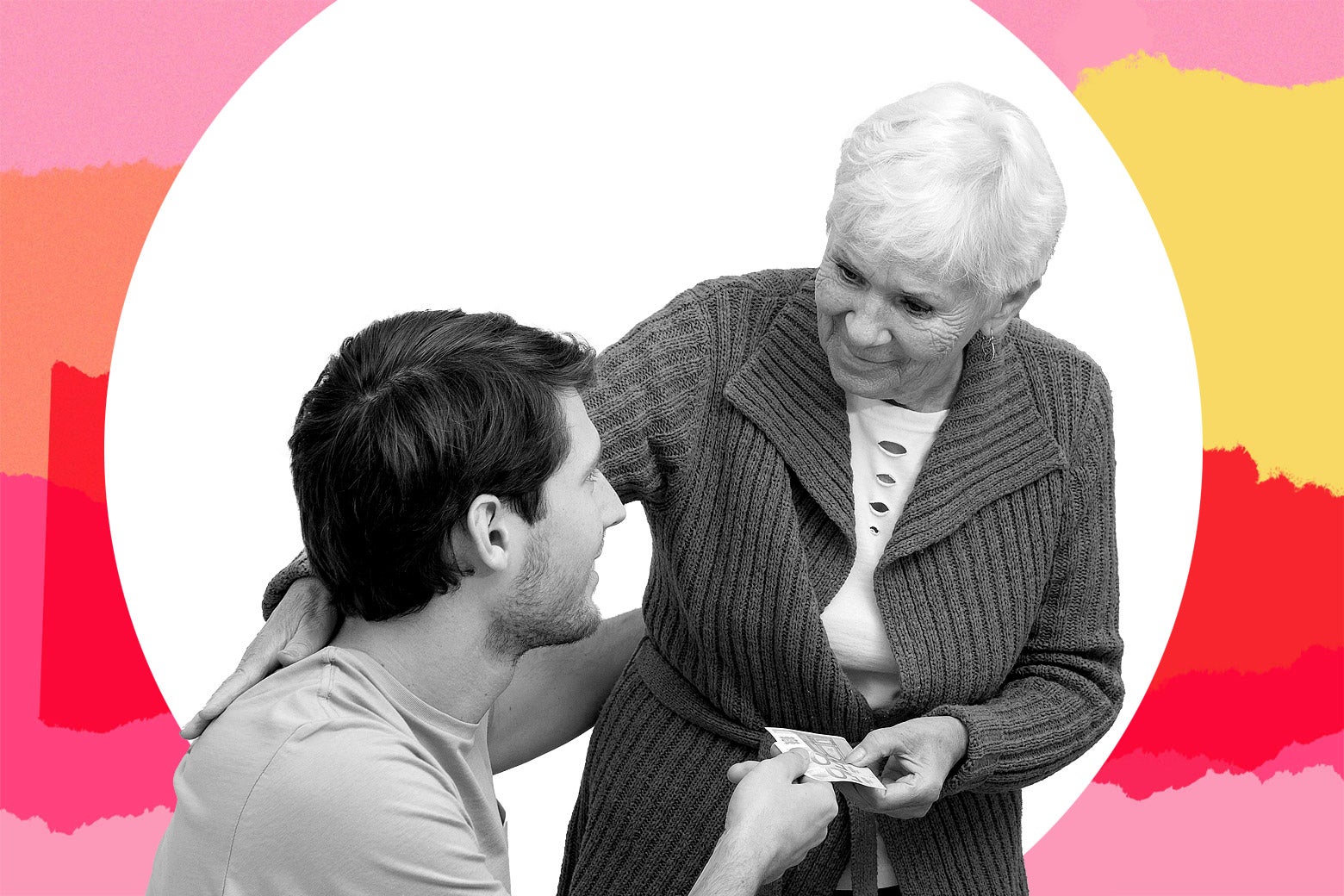 Mother's underwear for middle-aged and elderly women without rims