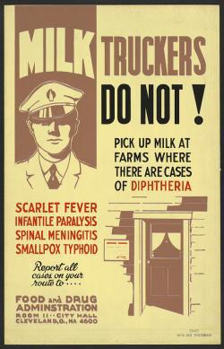 Poster encouraging truck drivers to report to proper authorities cases of communicable diseases encountered on their routes, July 20 1940.