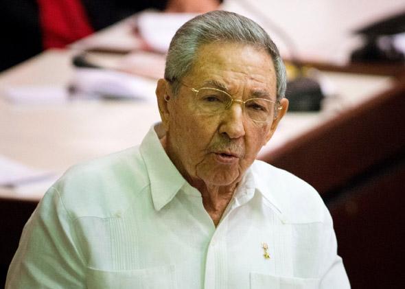 Cuban President Raúl Castro delivers a speech at the Parliament Annual Session, on Dec. 20, 2014, in Havana