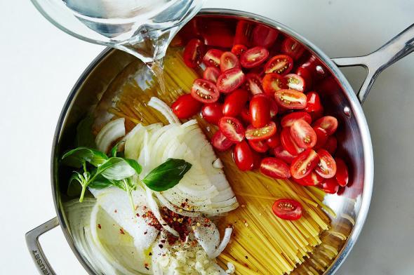 One-pan pasta recipe