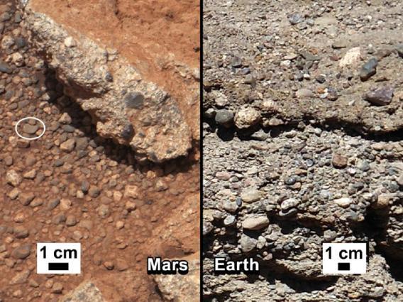 Mars rocks and Earth rocks