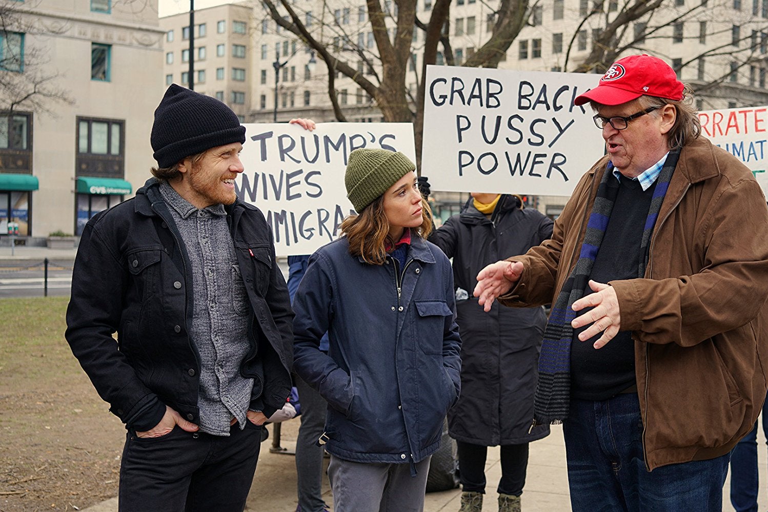 Ellen Page and Ian Daniel speak with Michael Moore in Gaycation.