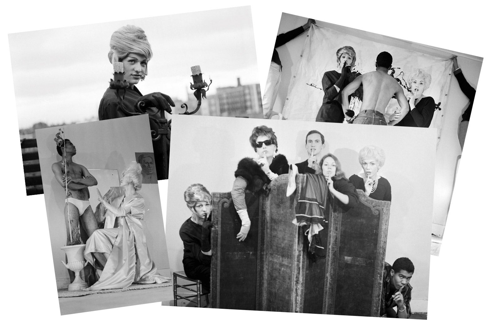 A collection of drag queen photos.