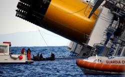Costa Concordia wreckage.