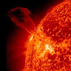Solar eruption on January 30, 2013.