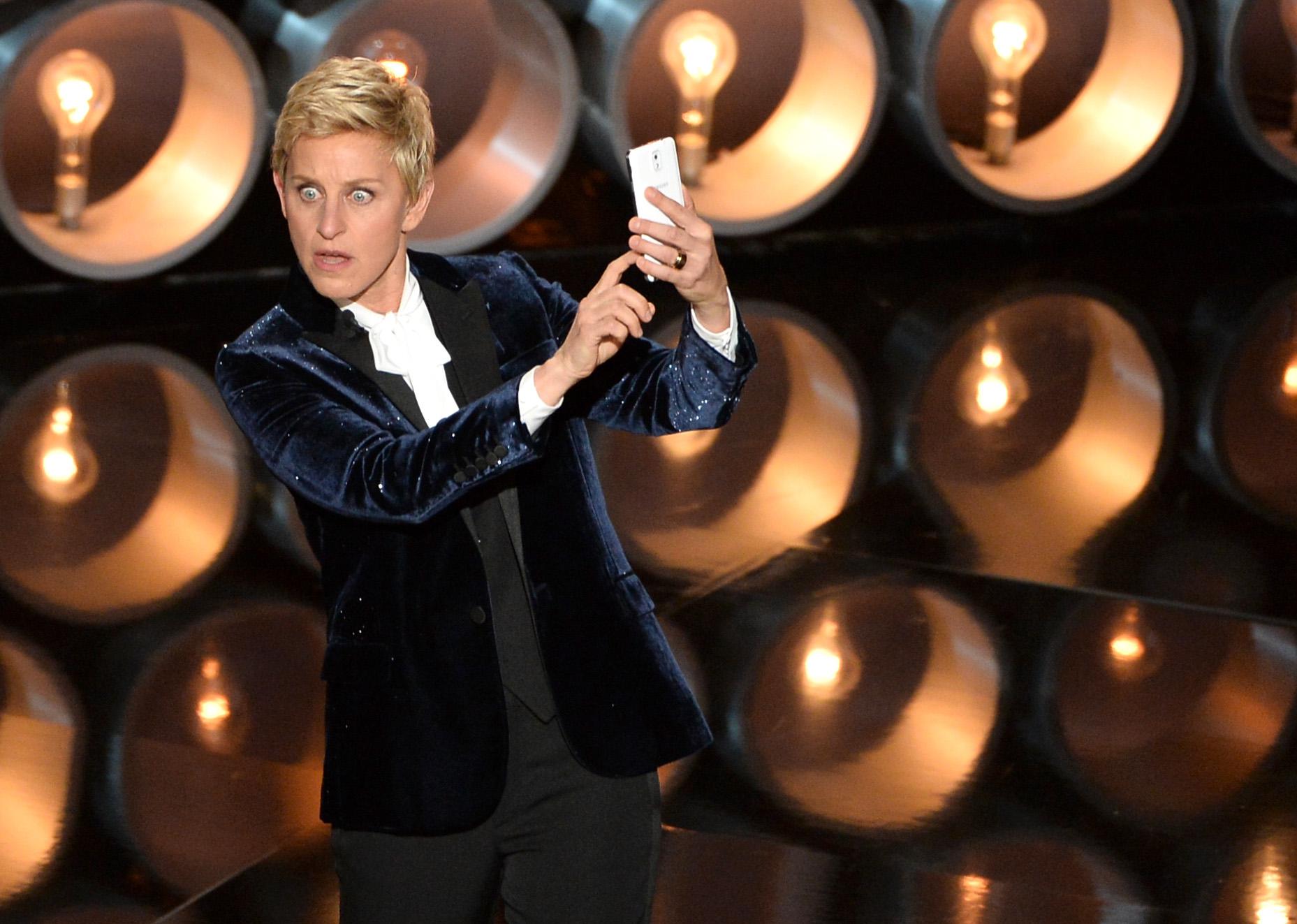 Ellen DeGeneres hosts the Oscars