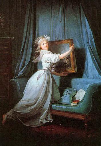 "Portrait de Mademoiselle Rosalie Duthé," oil on canvas, 1792.