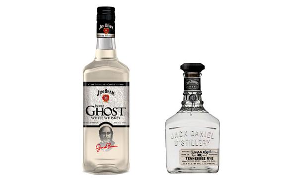 Jim Bean's Jacob's Ghost, and Jack Daniel's Unaged Tennessee Rye.