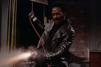 Shaft fires a gun.